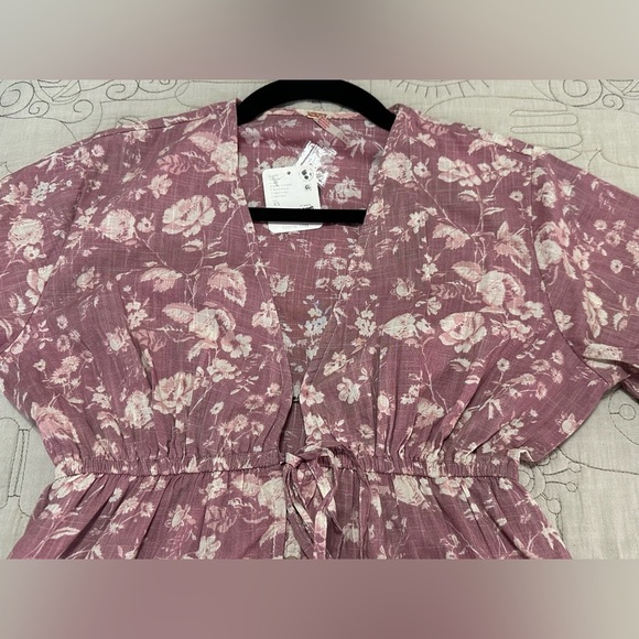 NWT Free People Pappiet Midi Dress XS Rose Combo Duster - Picture 8 of 14